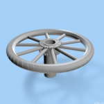 bicycle wheel knob 3d sketch