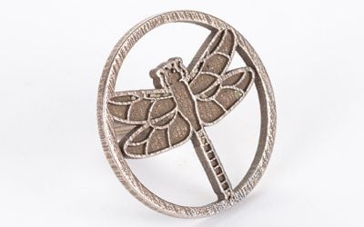 Dragonfly knobs make the ordinary bathroom extraordinary