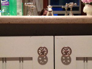 Wheel Knobs on Cabinet