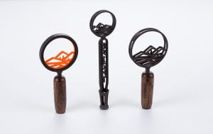 Knockout Knobs Bright Idea Beer Tap round 3 samples w orange