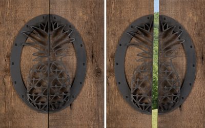 Pineapple Door Pull “Welcome!” for Heather’s Barn