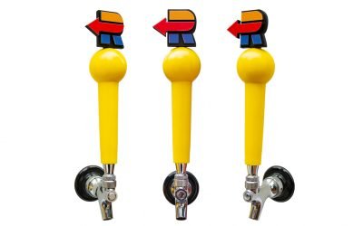 Replay Brewing Joystick and Flipper Tap Handles